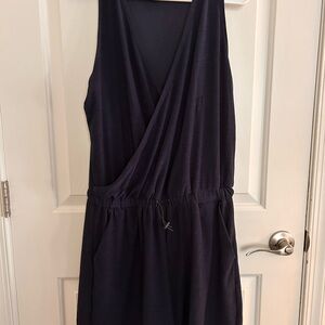 Old Navy Dark Navy Sleeveless Surplice Jumpsuit